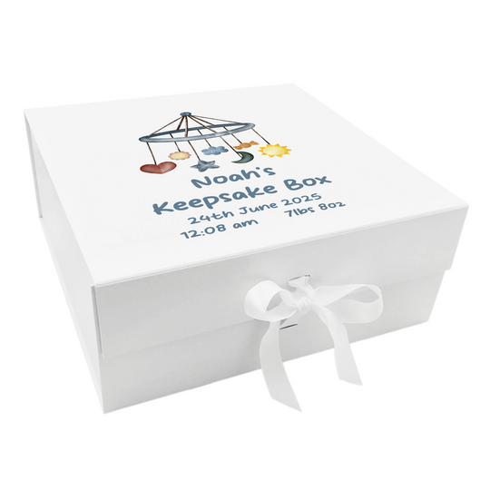 Personalised Keepsake Box for Baby Boy - Mobile