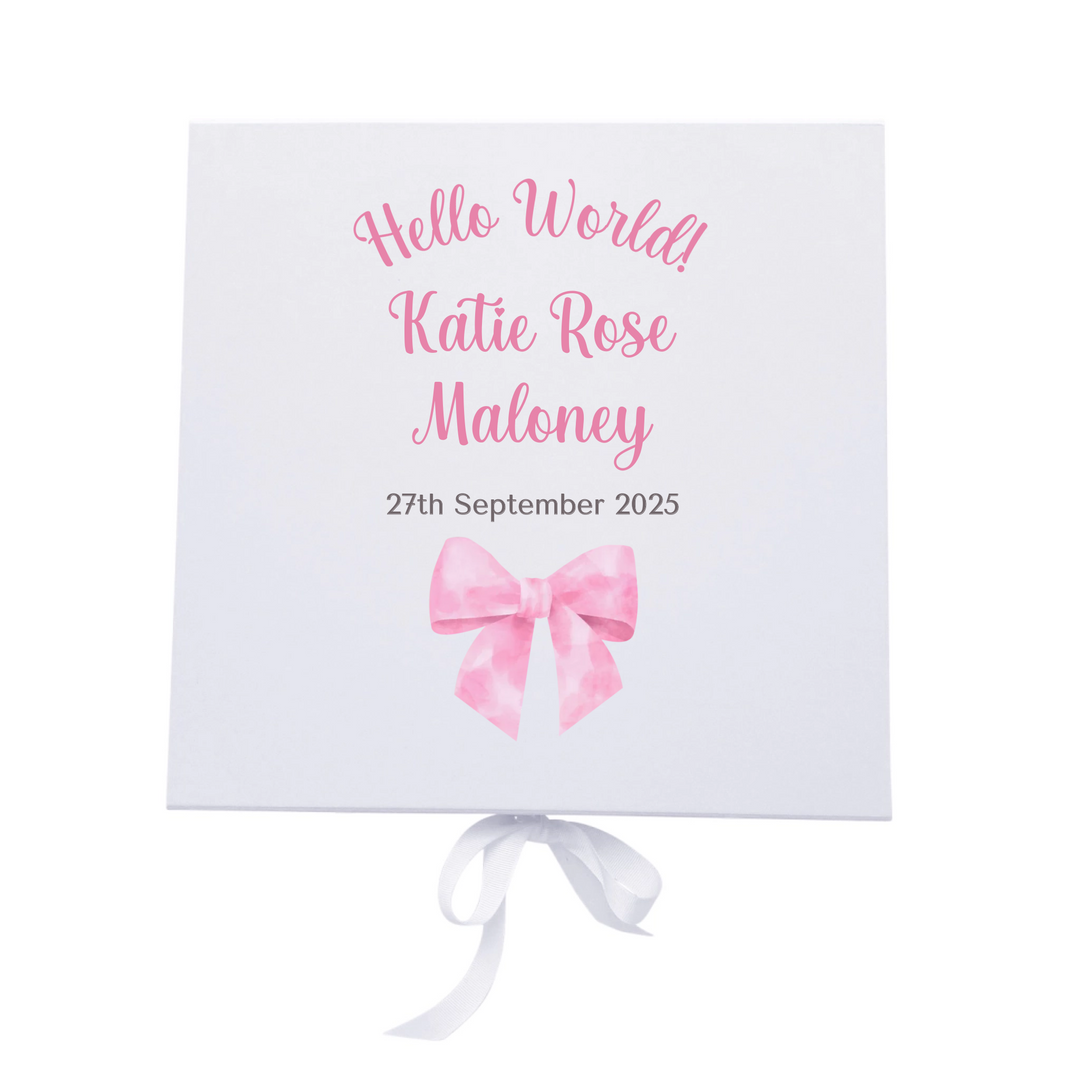 Personalised Keepsake Box for Boys & Girls - Hello World