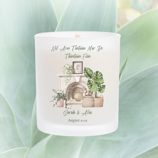 Personalised Scented Candle for New Homes - Fireplace