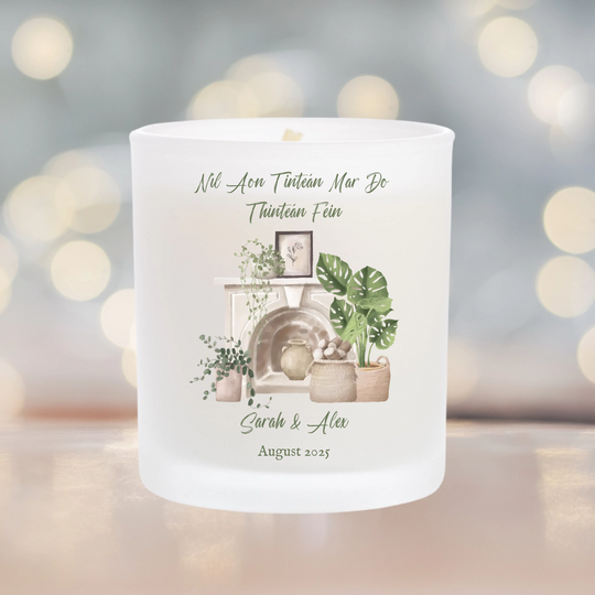 Personalised Scented Candle for New Homes - Fireplace