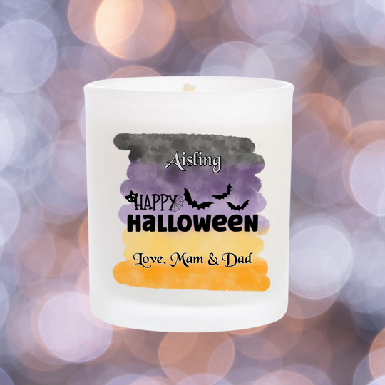 Personalised Halloween Candle - Happy Halloween