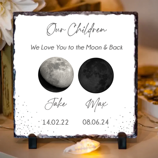 Personalised Slate - Love You to the Moon & Back