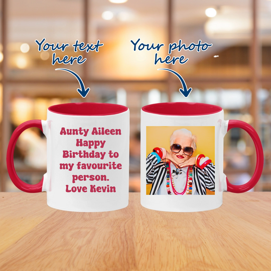 Personalised Mug for Any Occasion with Cartoon Effect - Add Your Own Image & Text