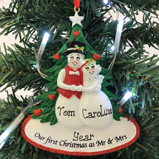 Personalised Christmas Ornaments - Our 1st as Mr & Mrs