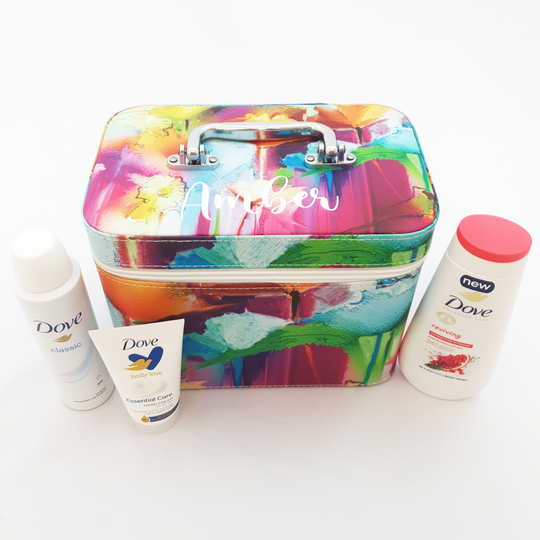 Personalised Vanity Case with Dove Gift Set - Multicoloured