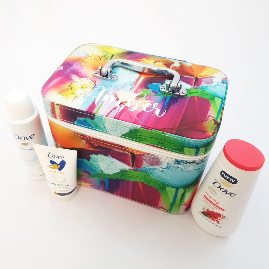 Personalised Vanity Case with Dove Gift Set - Multicoloured