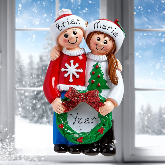 Personalised Christmas Ornament - Ugly Christmas Jumpers Couple