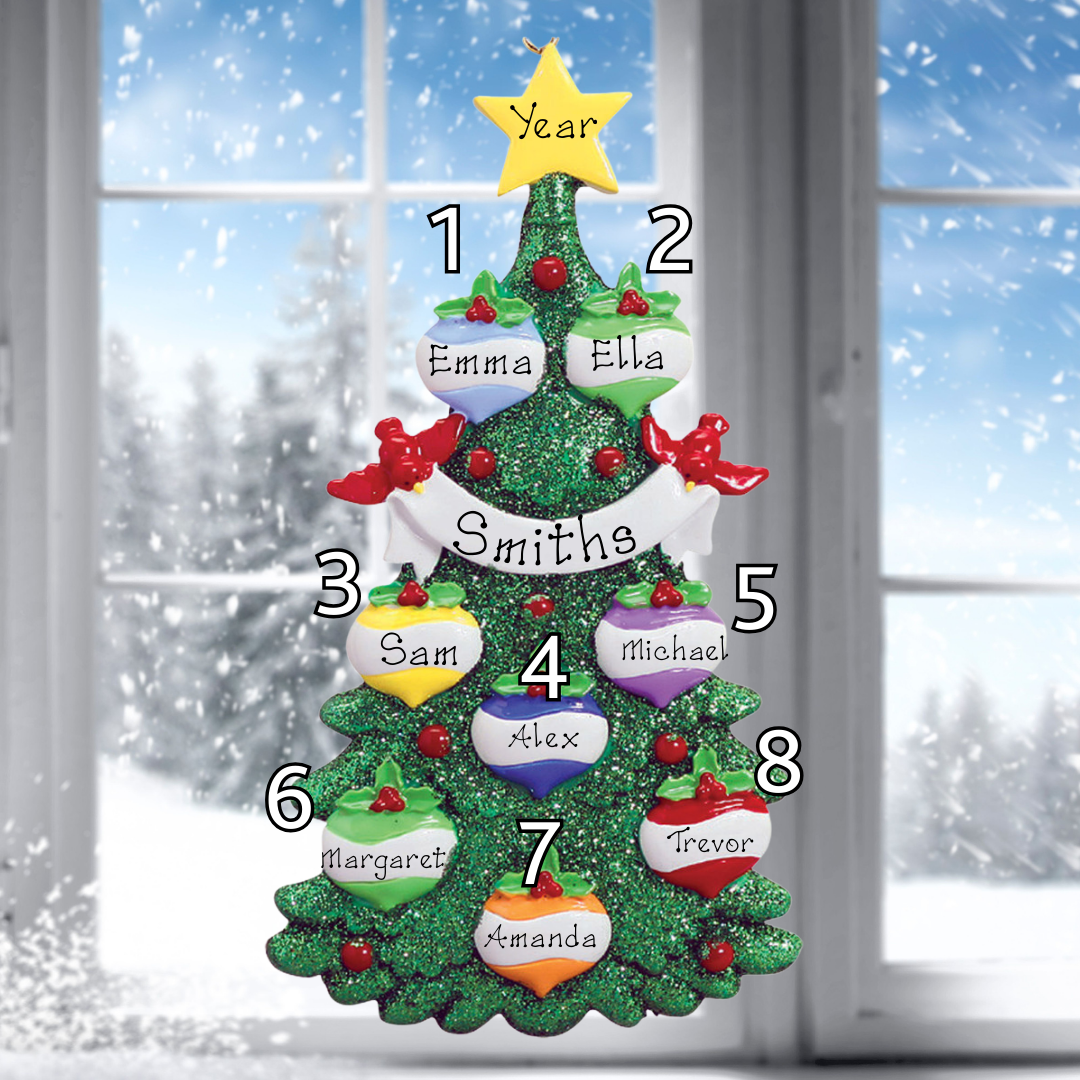 Personalised Christmas Ornament - Green Tree 8