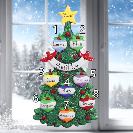Personalised Christmas Ornament - Green Tree 8