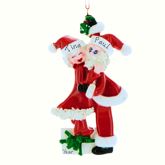 Personalised Christmas Ornament - Mistletoe Couple