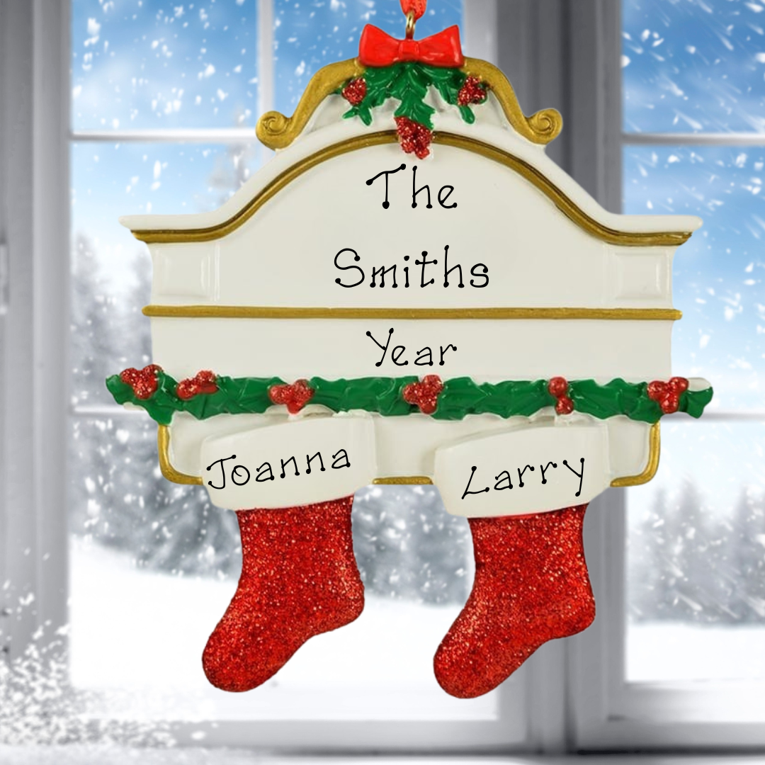 Personalised Christmas Ornament - 2 on a Mantle