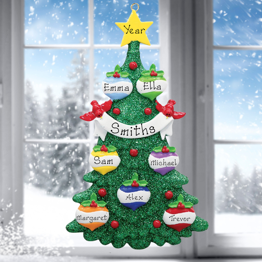 Personalised Christmas Ornament - Green Tree 7