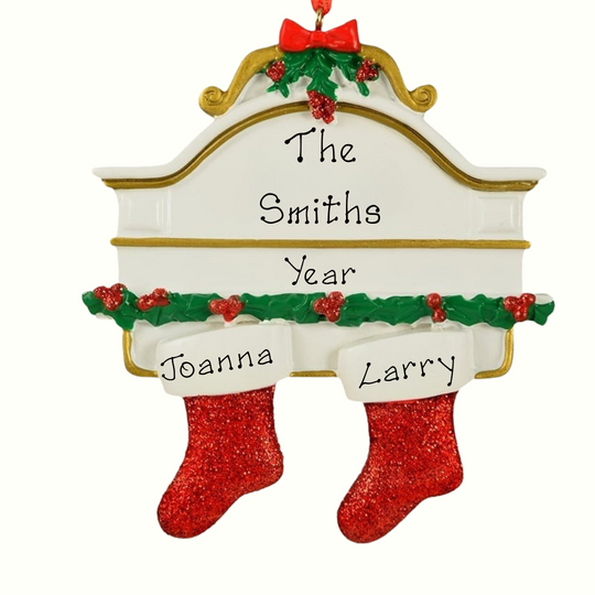Personalised Christmas Ornament - 2 on a Mantle