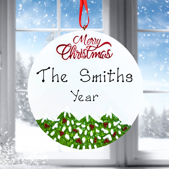 Personalised Merry Christmas with Trees - NEW