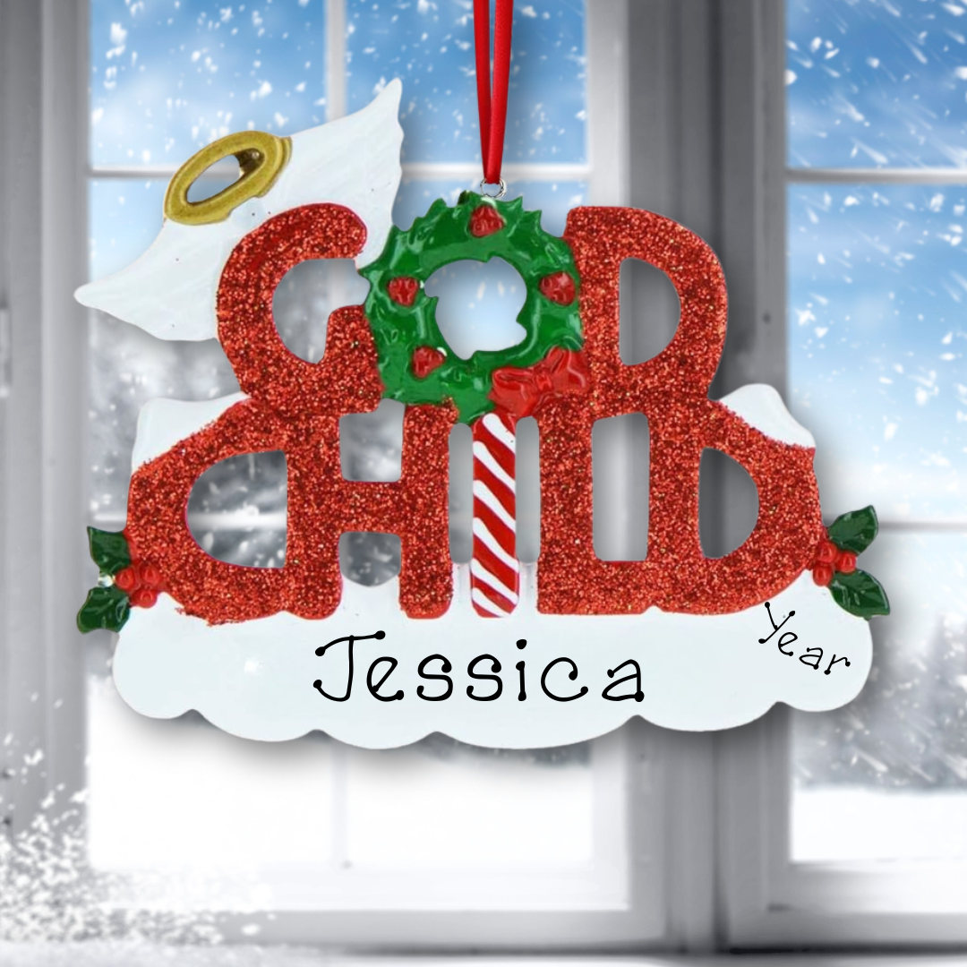 Personalised Christmas Ornaments God Child Personalised God
