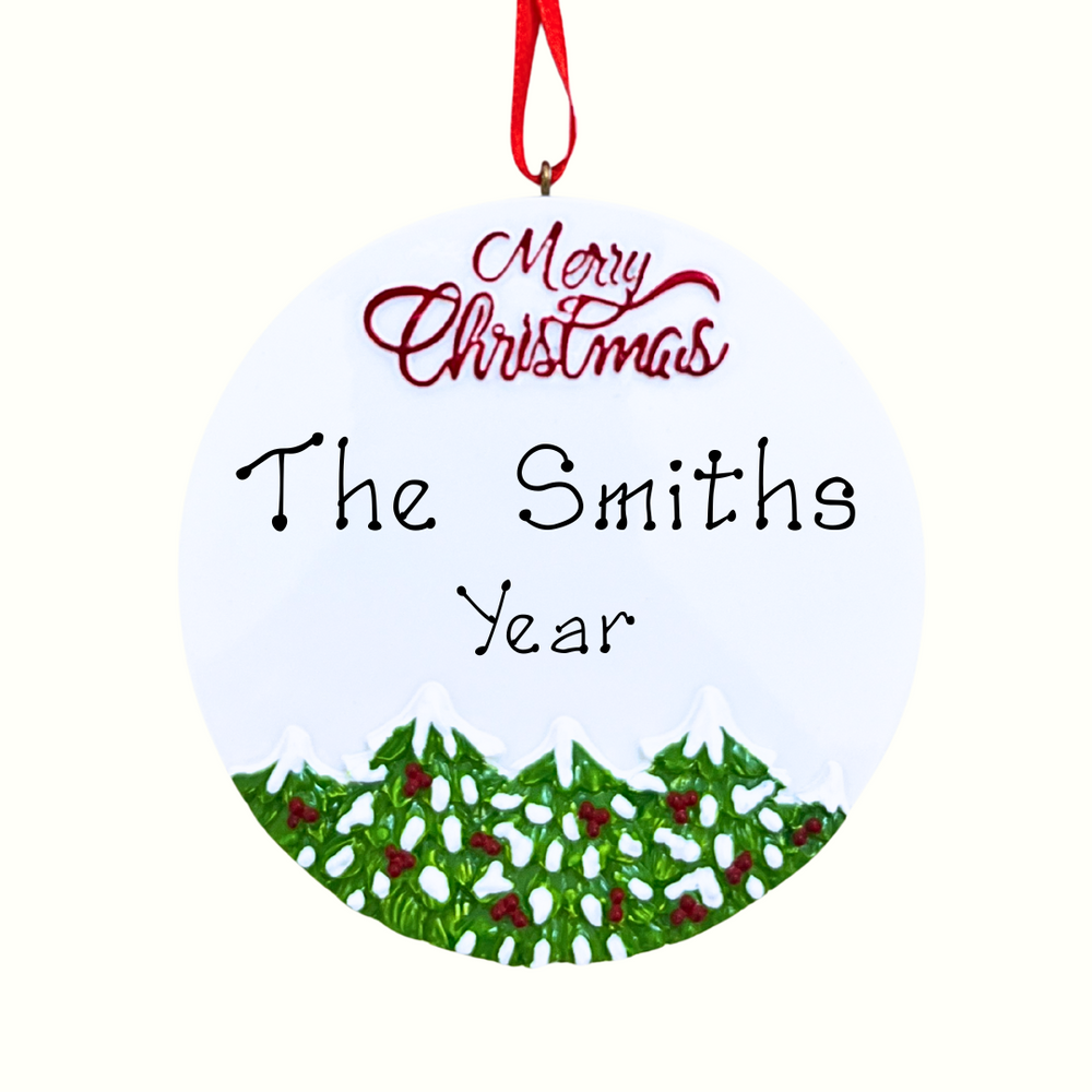 Personalised Merry Christmas with Trees - NEW