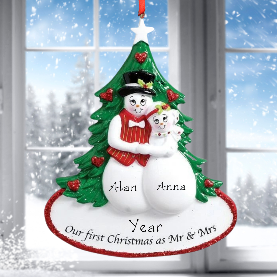Personalised Christmas Ornaments - Our 1st as Mr & Mrs