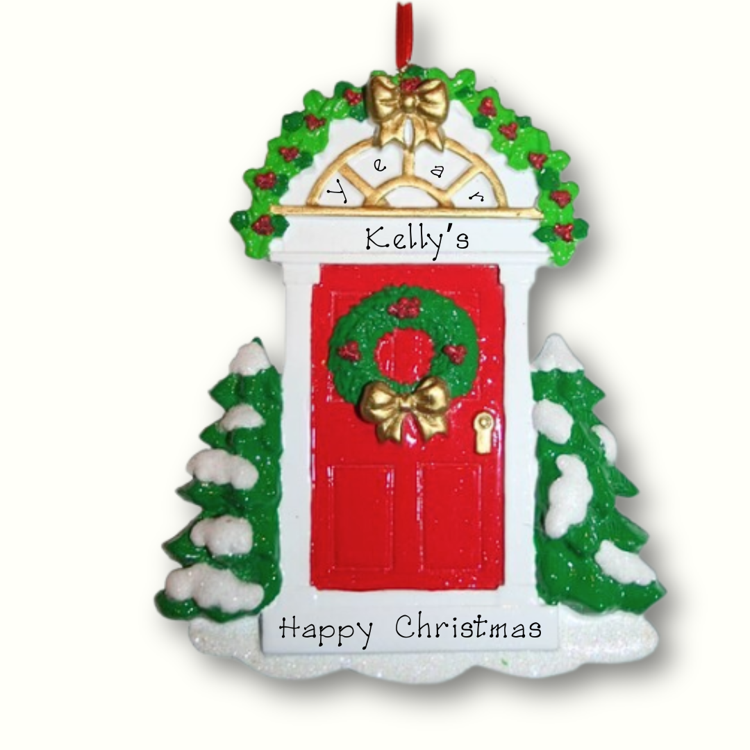 Personalised Christmas Ornament - Red Door
