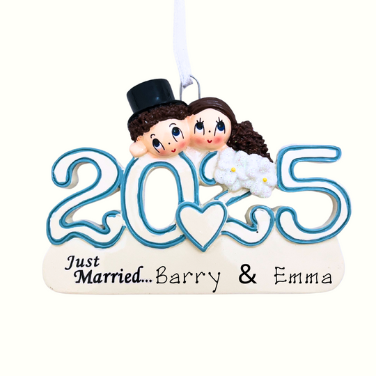 Personalised Christmas Ornament - Just Married 2025