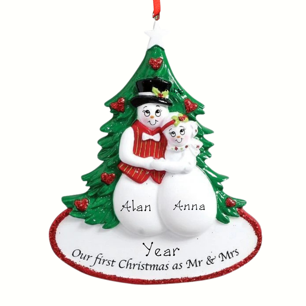 Personalised Christmas Ornaments - Our 1st as Mr & Mrs
