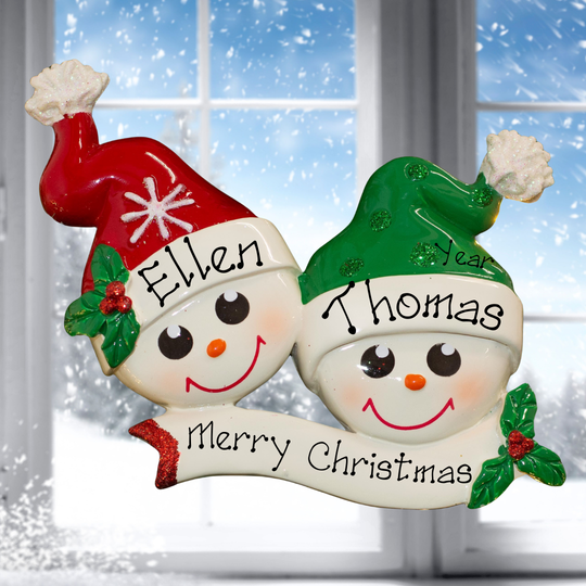 Personalised Christmas Ornament - Snow Faces