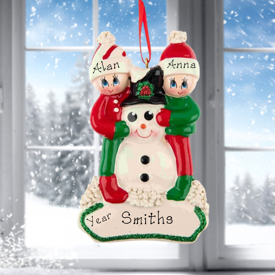 Personalised Christmas Ornament - Making a Snowman 2