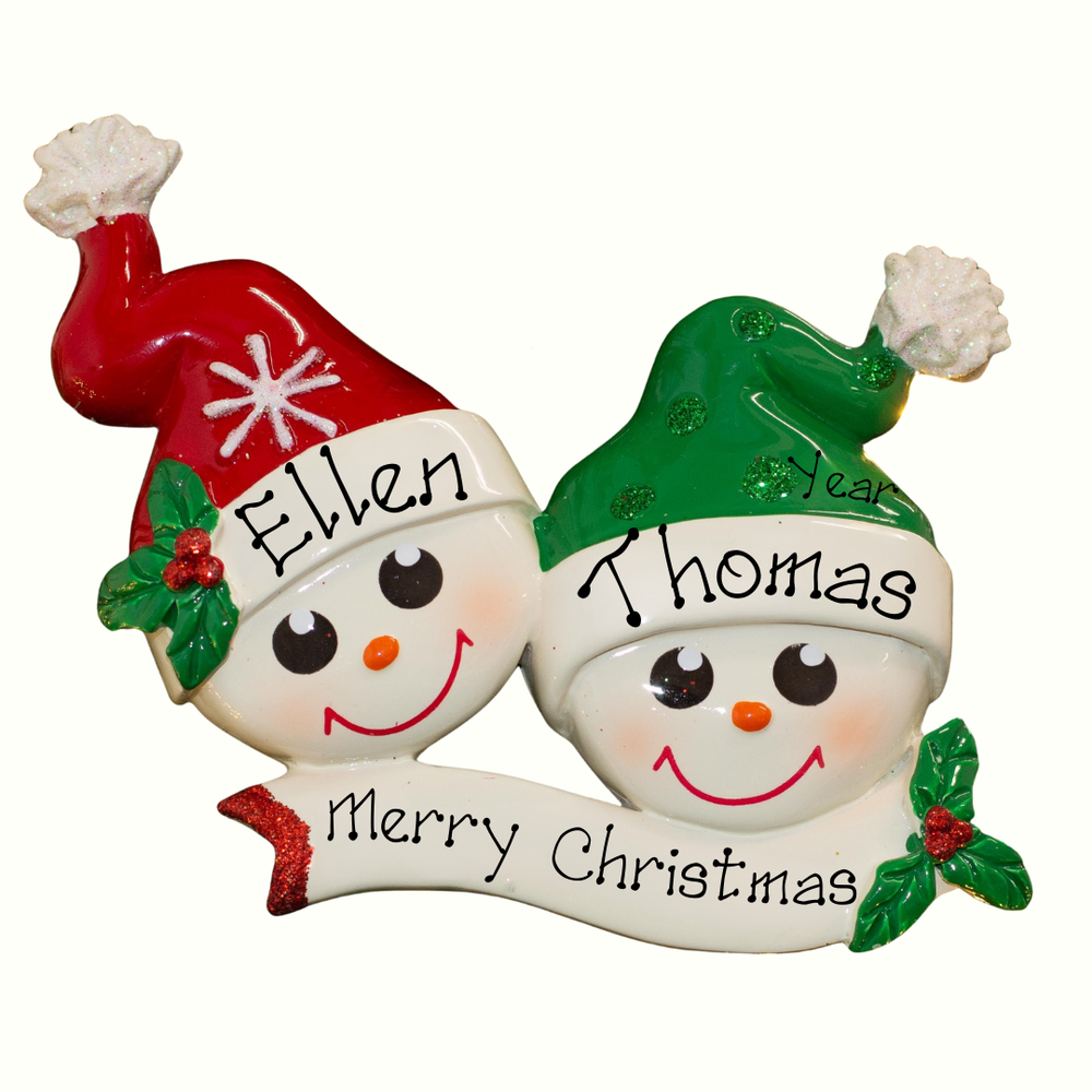 Personalised Christmas Ornament - Snow Faces