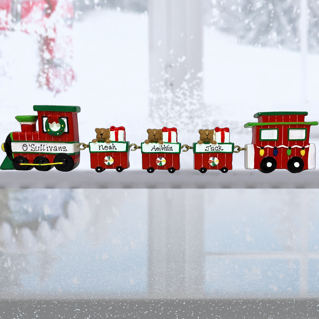 Personalised Linking Train 3 Carriages in 'Our Christmas Express' Gift Box