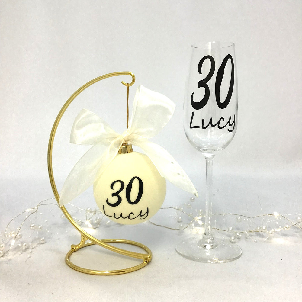 Personalised Birthday Champagne Glass