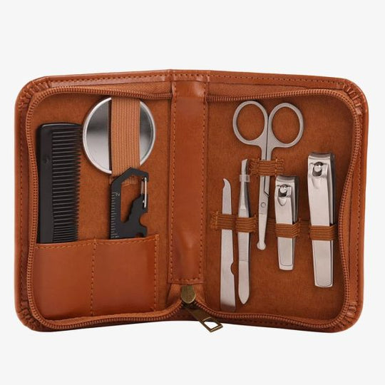 Men's 8 Piece Grooming Kit - Harvey Makin Tan