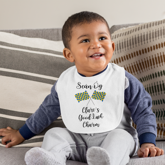 Personalised GAA Baby Bib - Good Luck Charm