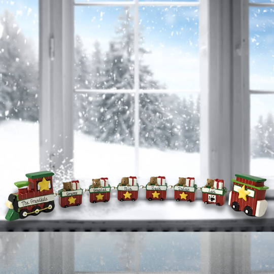 Personalised Linking Train 6 Carriages in 'Our Christmas Express' Gift Box