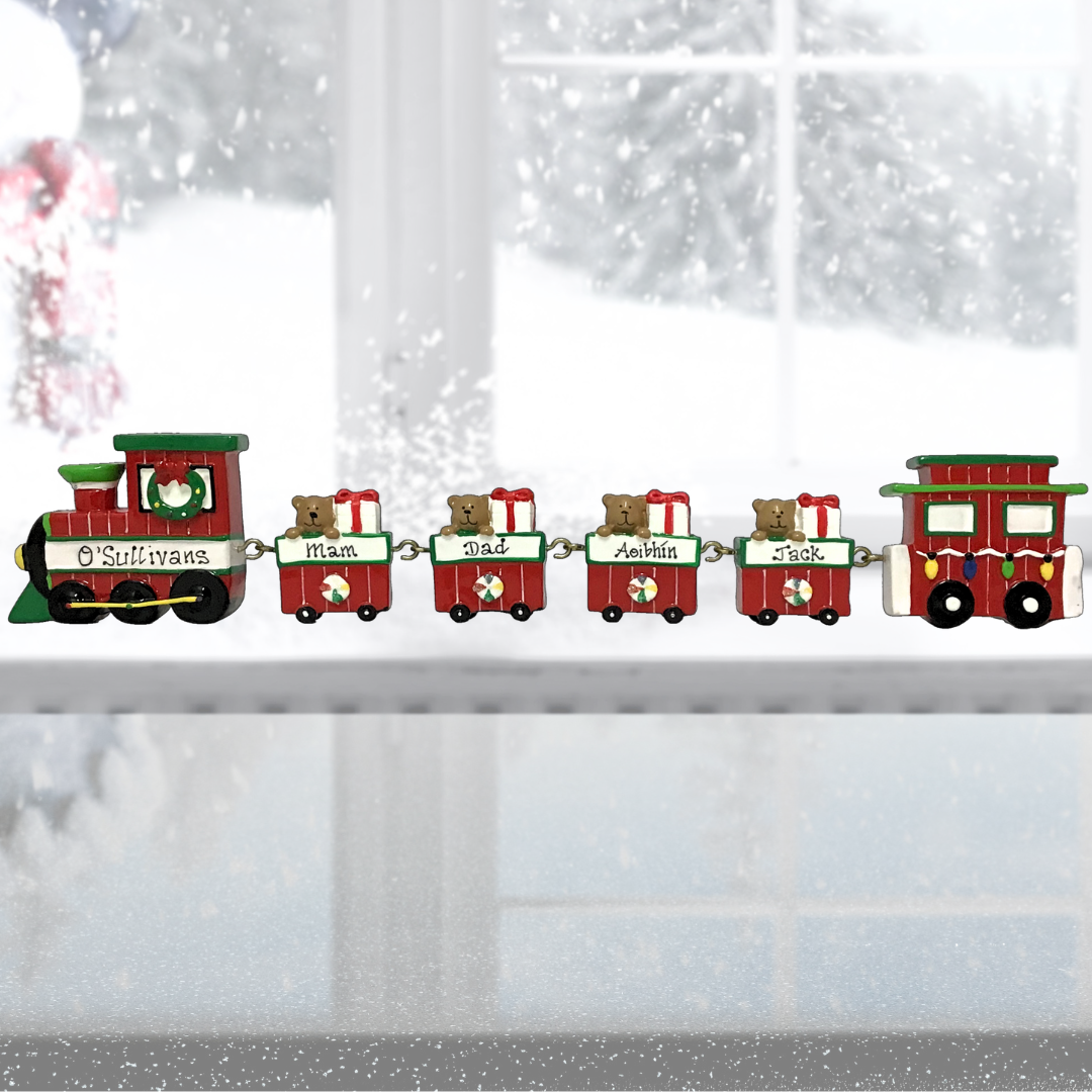 Personalised Linking Train 4 Carriages in 'Our Christmas Express' Gift Box