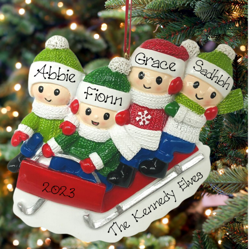 Personalised Christmas Decorations - Sleigh Ride Fun 4