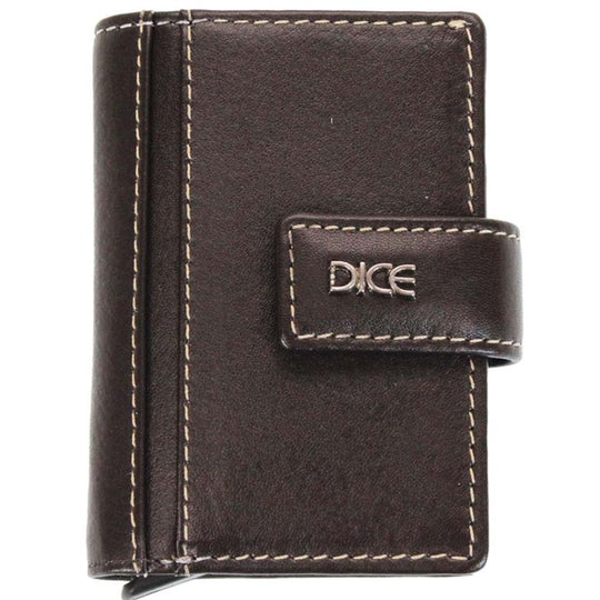 Leather Card Slider Wallet - Dark Brown Colour