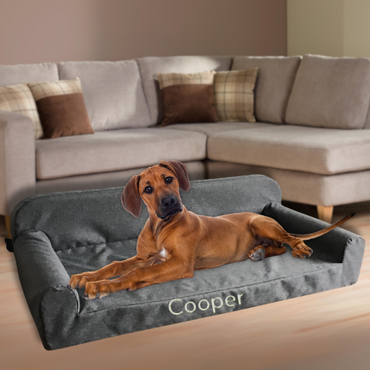 Personalised Pet Bed - Large - Smokey Snooze Grey