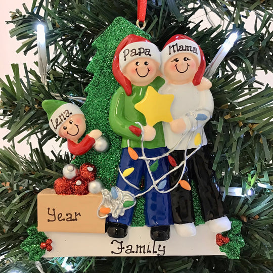 Personalised Christmas Ornament - Decorating the Tree 3