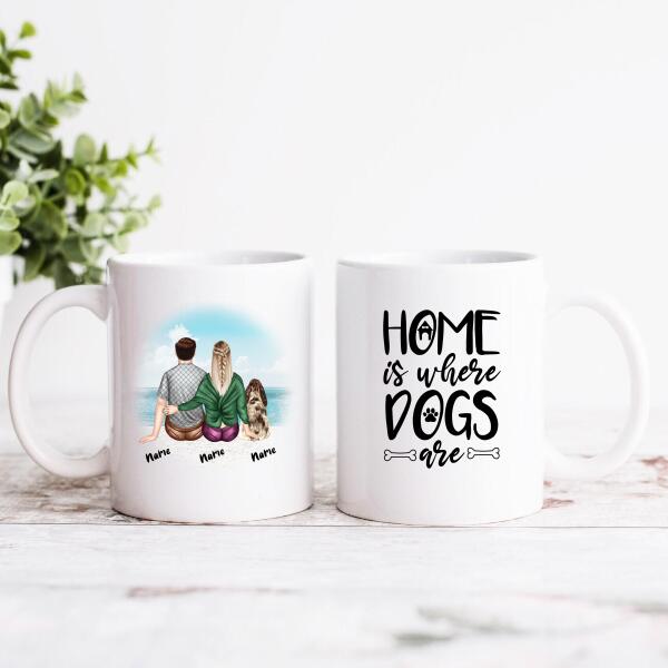 Personalised Mug - Couple and Dog