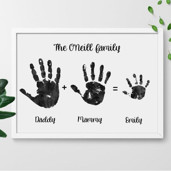 Personalised Family Frame - Hand Prints
