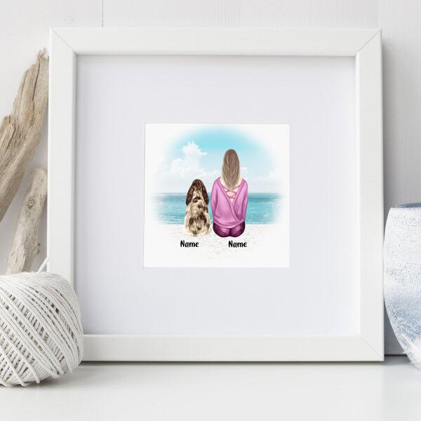 Personalised Frame - Dog and Girl