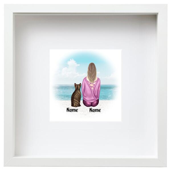 Personalised Frame - Girl and Cat