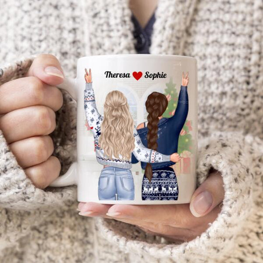 Personalised Christmas Mug - Besties Together