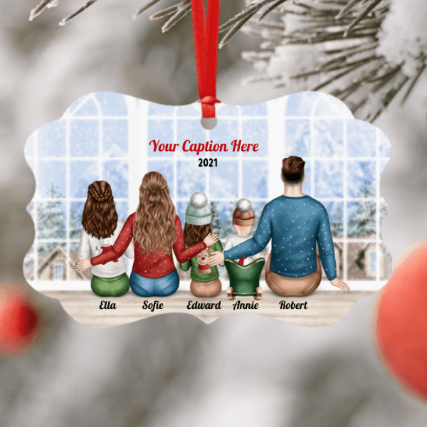 Personalised Christmas Jumpers Ornament - Choose Your Family Size