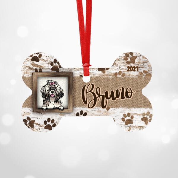 Personalised Dog Bone Christmas Ornament - Choose Your Own Dog
