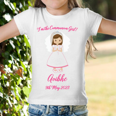 Personalised Communion T-Shirt - Girls - Style 3