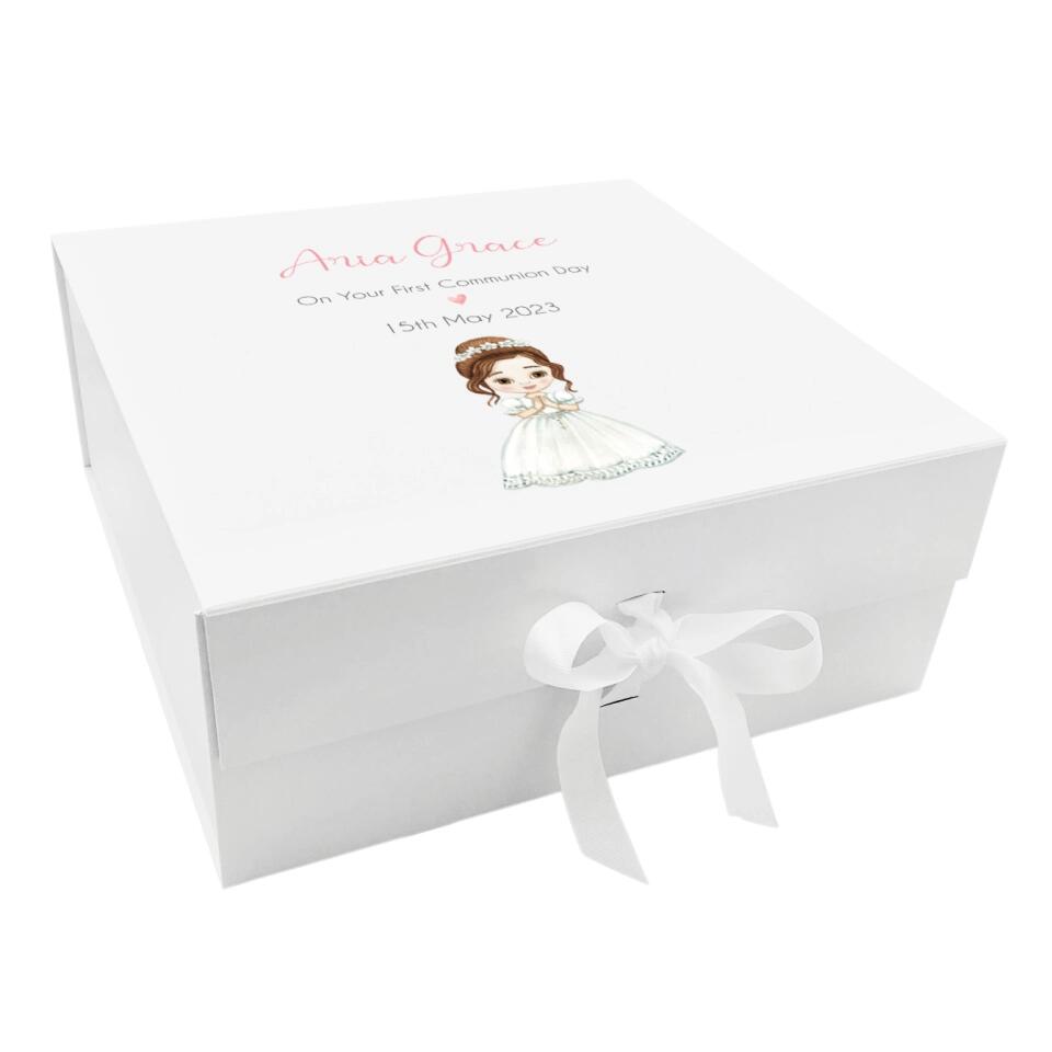 Personalised Communion Keepsake Box - Girl