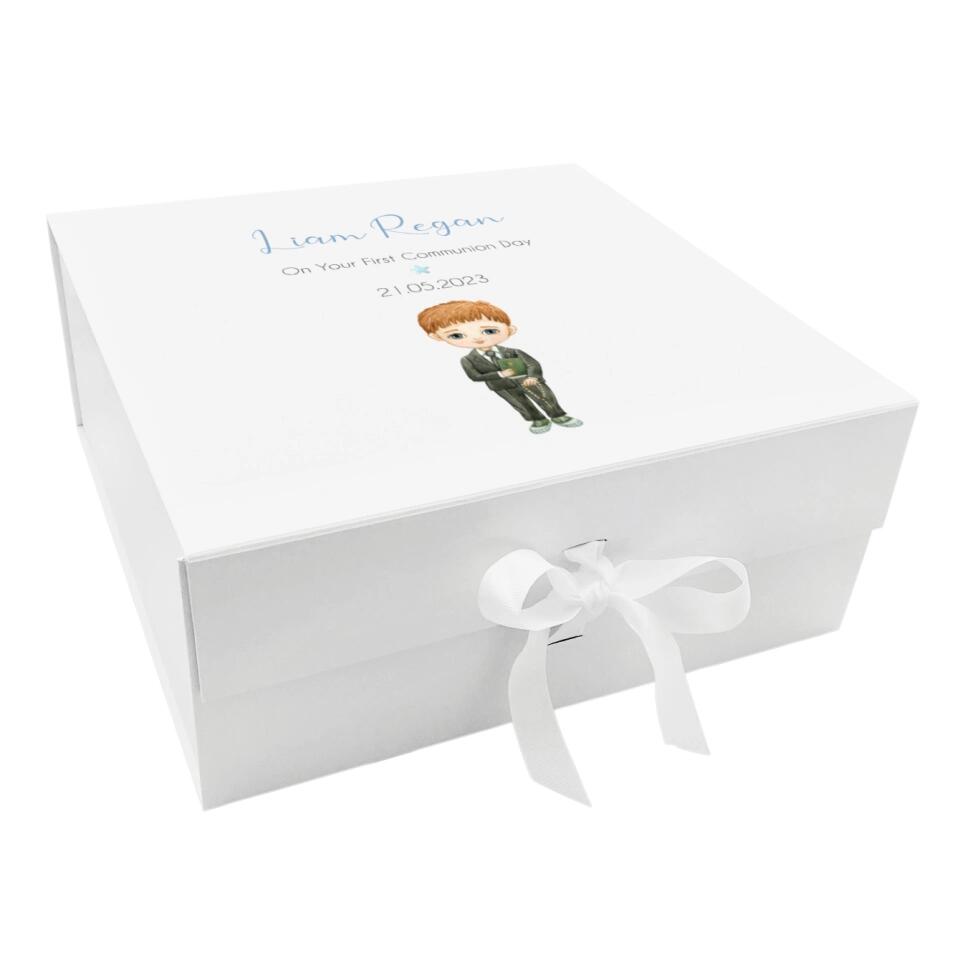 Personalised Communion Keepsake Box - Boy