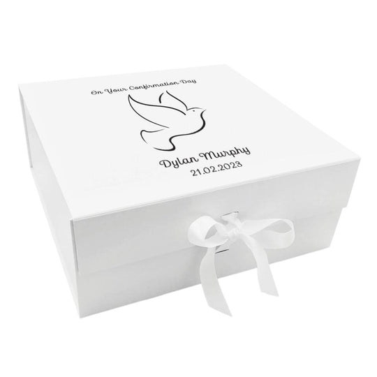 Personalised Confirmation Keepsake Box - Dove