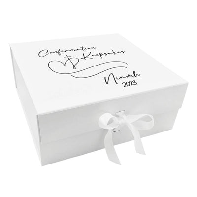 Personalised Confirmation Keepsake Box - Cross & Heart