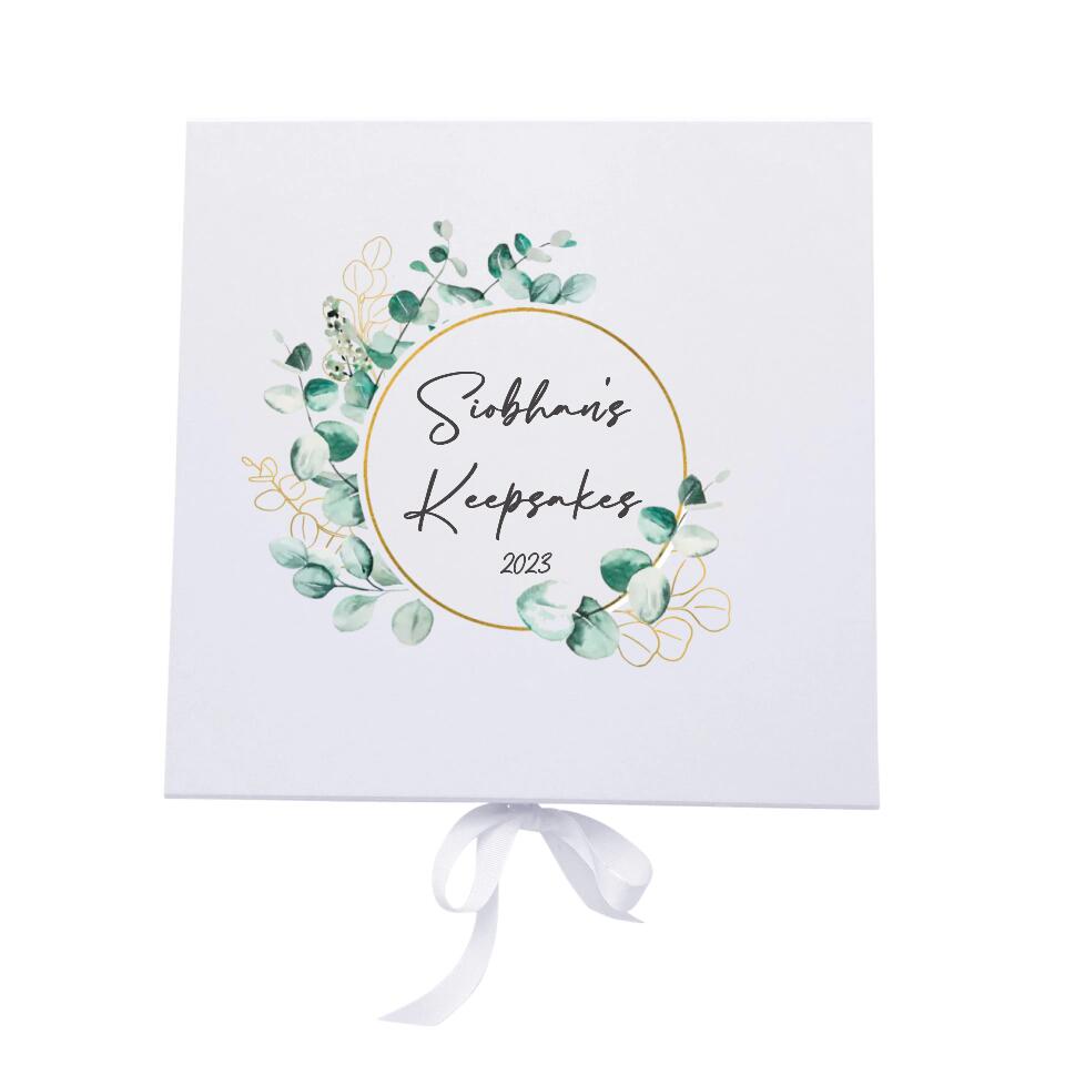 Personalised Floral Wreath Keepsake box - For Any Occasion